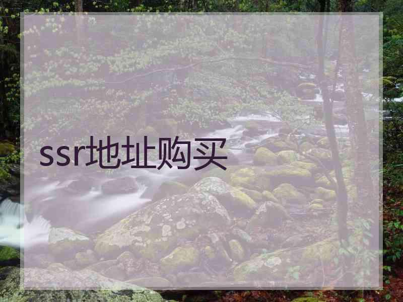 ssr地址购买