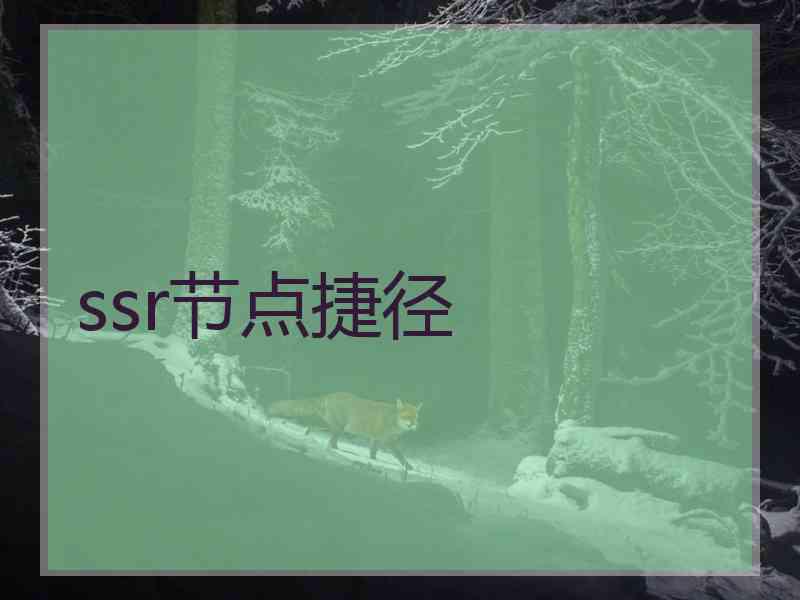 ssr节点捷径