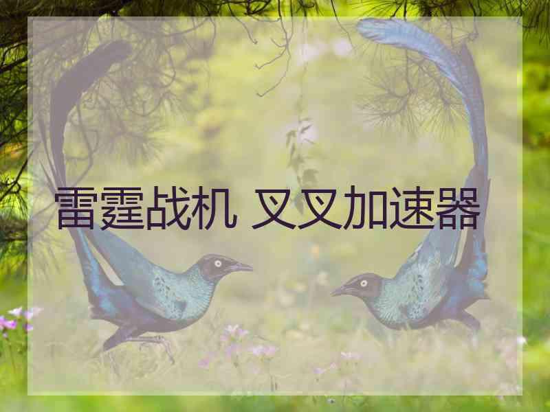 雷霆战机 叉叉加速器