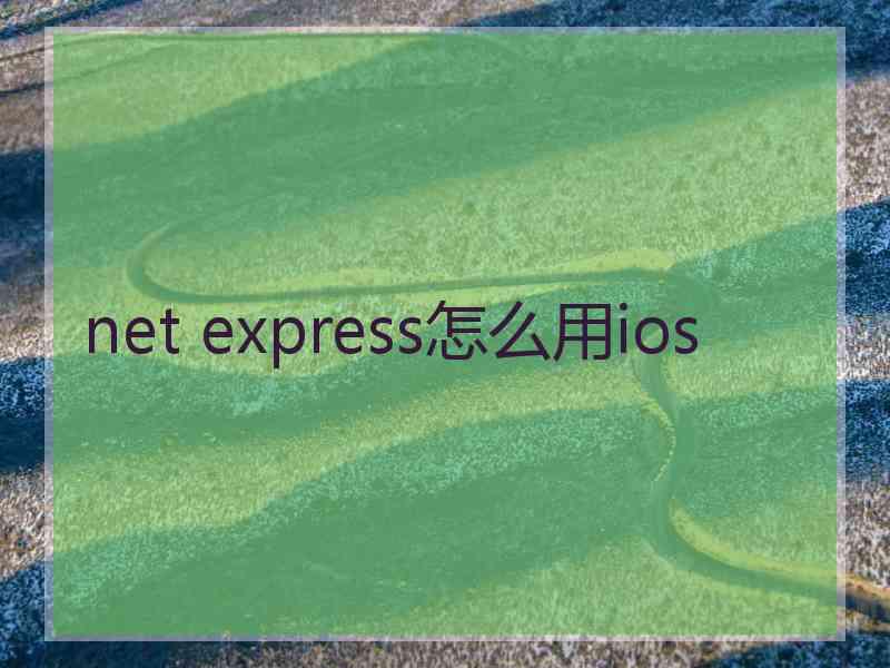 net express怎么用ios
