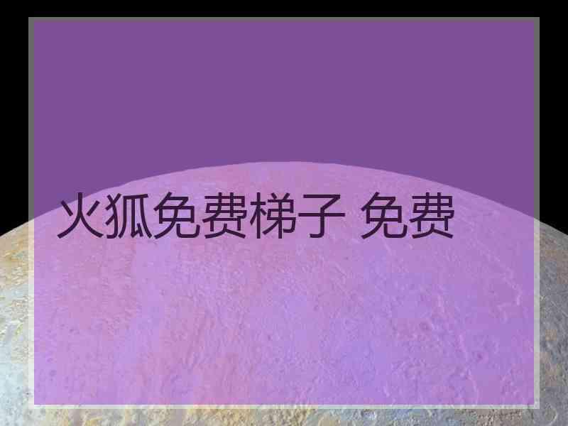 火狐免费梯子 免费