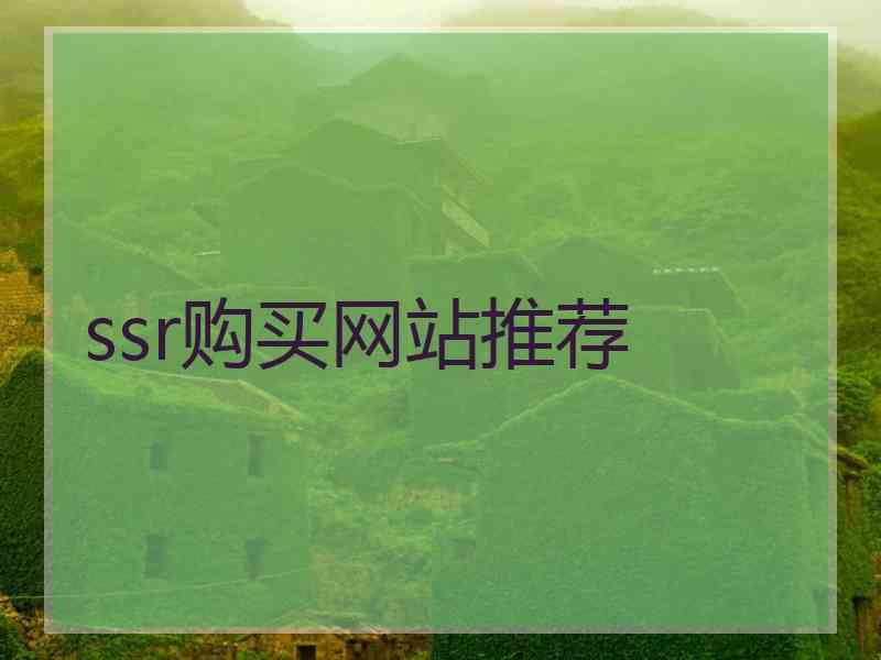 ssr购买网站推荐