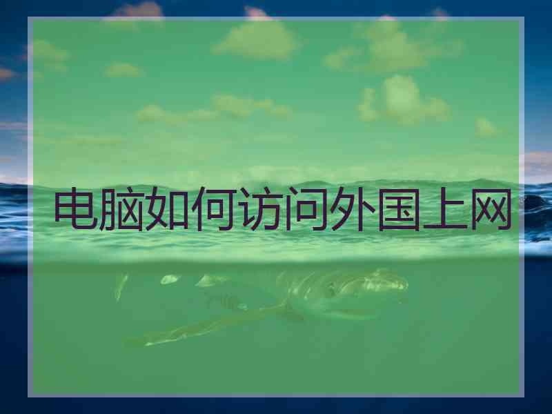 电脑如何访问外国上网