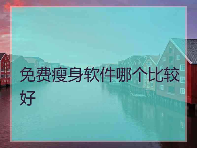 免费瘦身软件哪个比较好