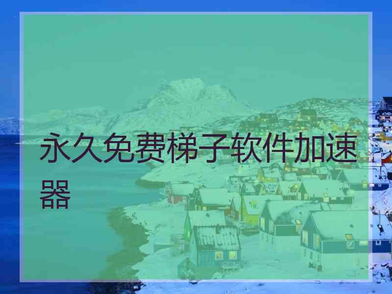 永久免费梯子软件加速器