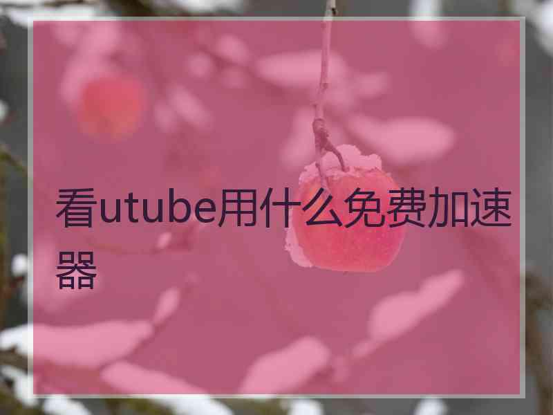 看utube用什么免费加速器