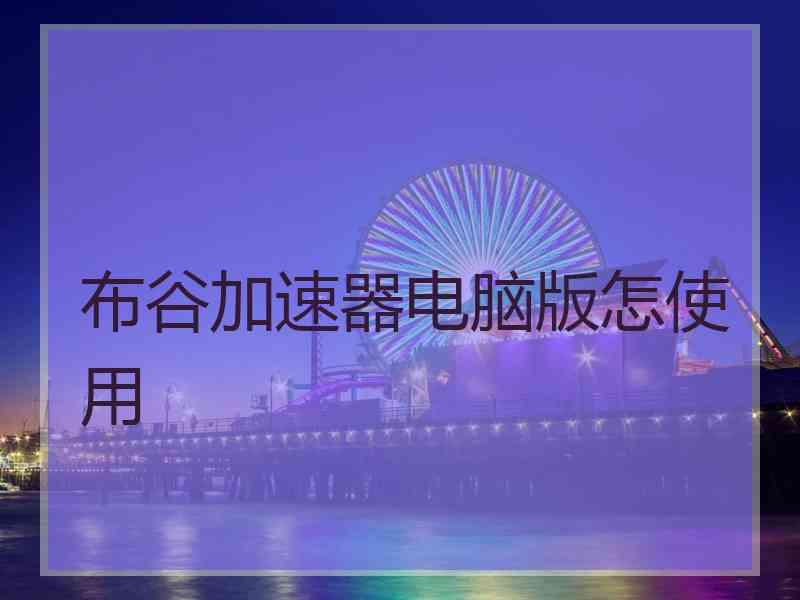 布谷加速器电脑版怎使用