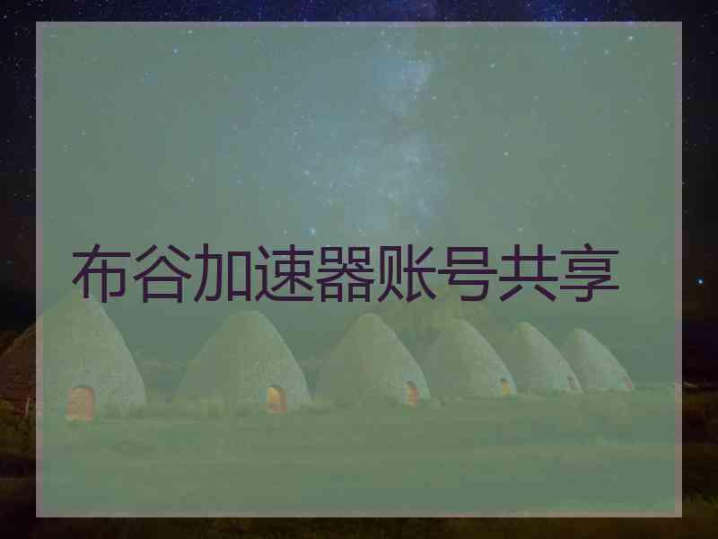 布谷加速器账号共享