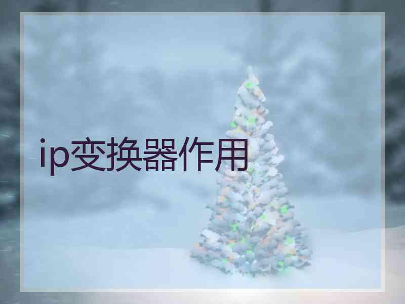 ip变换器作用