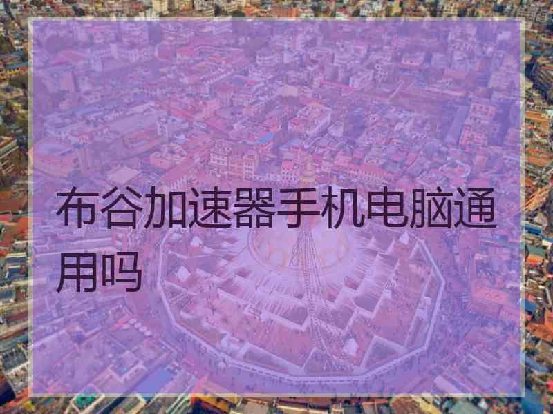 布谷加速器手机电脑通用吗