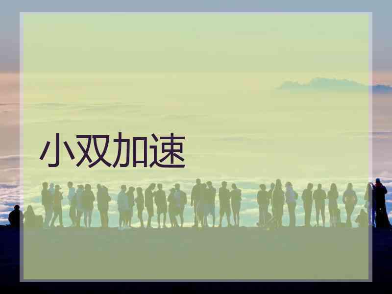 小双加速