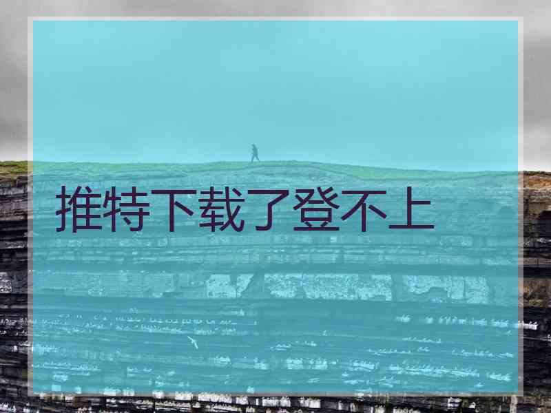 推特下载了登不上
