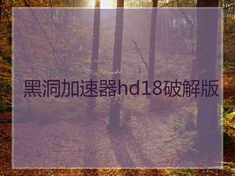 黑洞加速器hd18破解版