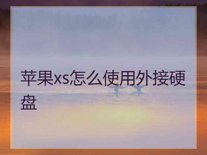 苹果xs怎么使用外接硬盘