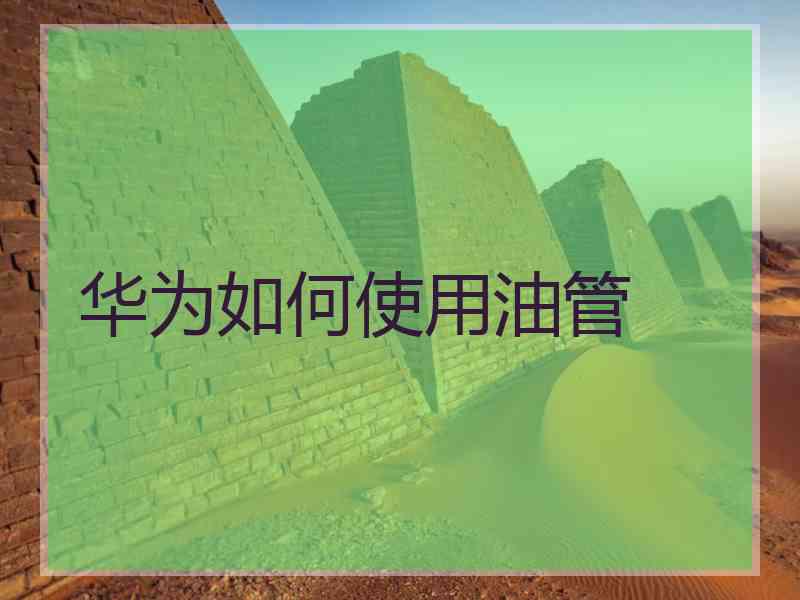 华为如何使用油管