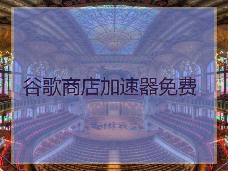 谷歌商店加速器免费