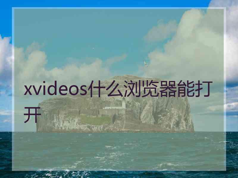 xvideos什么浏览器能打开