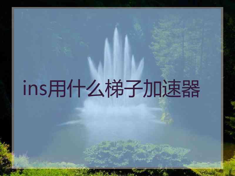 ins用什么梯子加速器