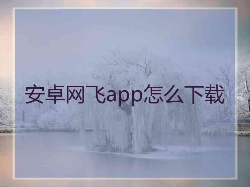 安卓网飞app怎么下载