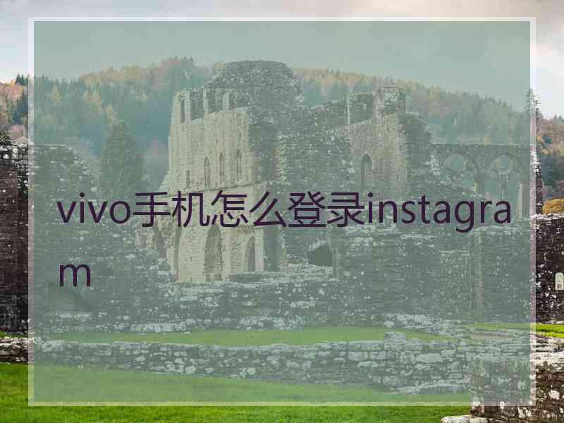 vivo手机怎么登录instagram