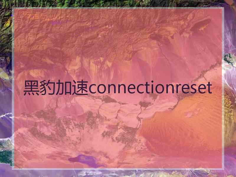 黑豹加速connectionreset