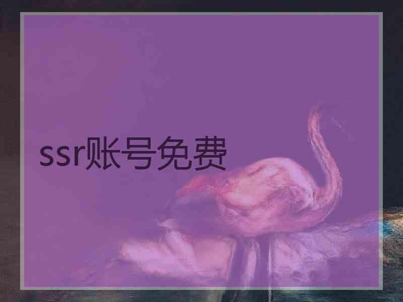 ssr账号免费
