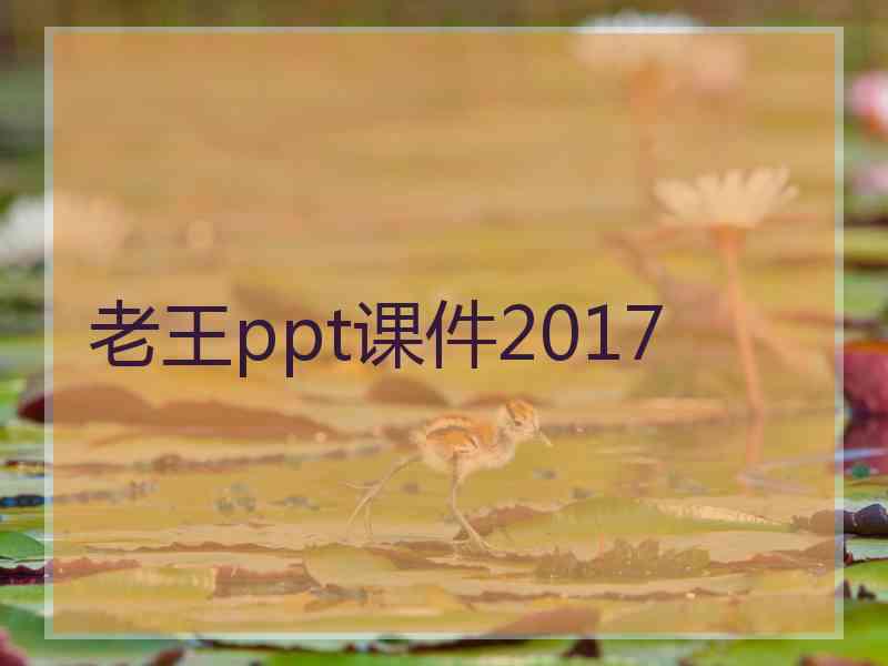 老王ppt课件2017