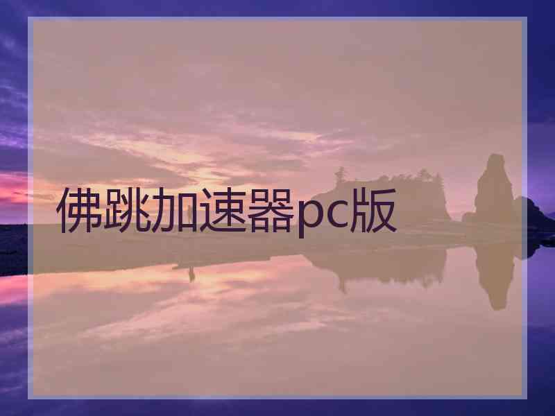佛跳加速器pc版