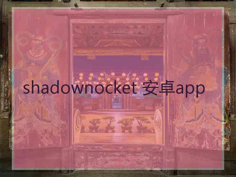 shadownocket 安卓app