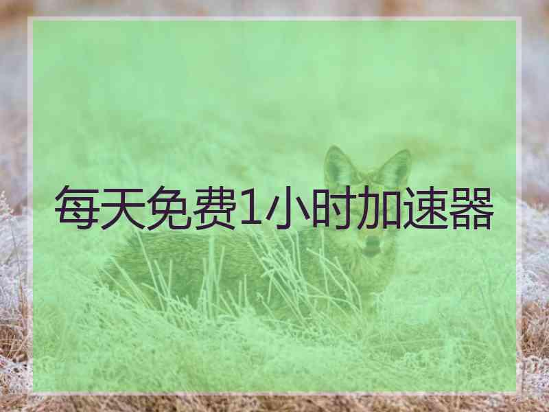 每天免费1小时加速器