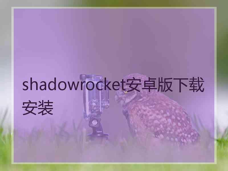 shadowrocket安卓版下载安装