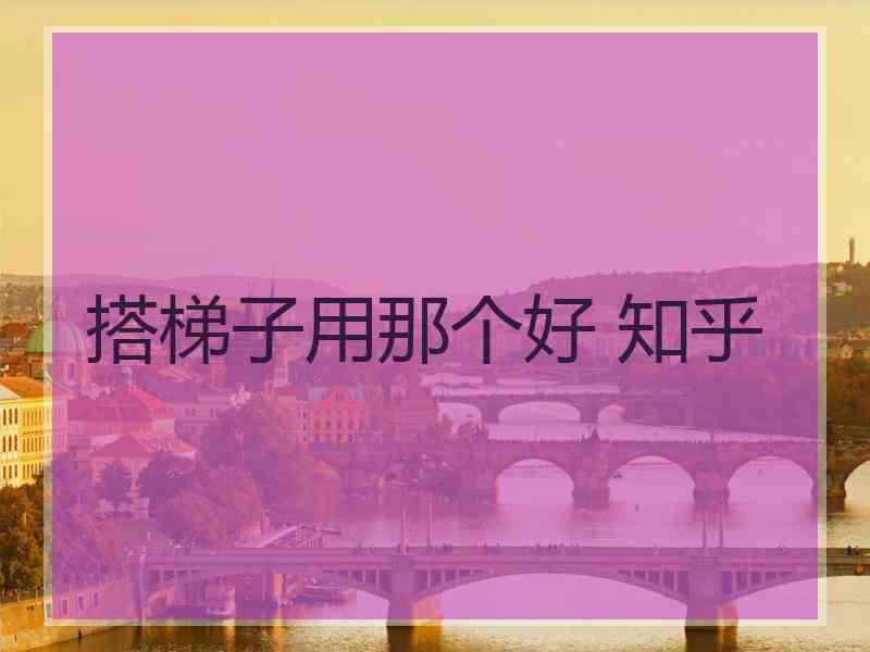 搭梯子用那个好 知乎