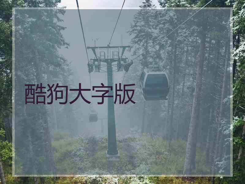 酷狗大字版
