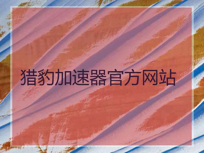 猎豹加速器官方网站