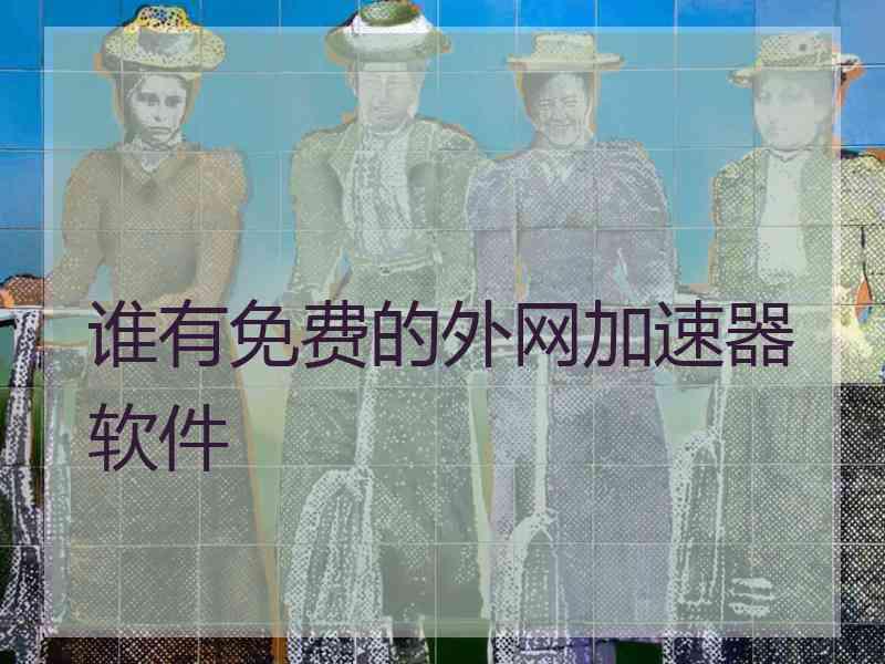 谁有免费的外网加速器软件