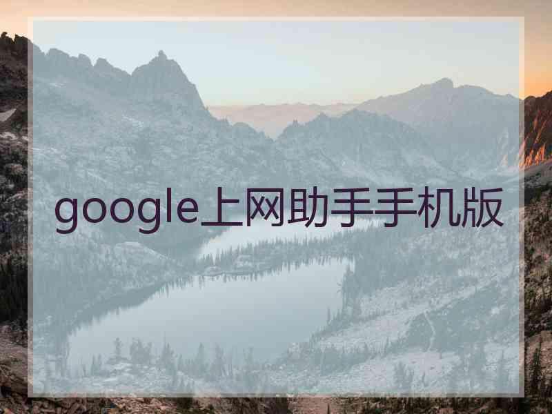 google上网助手手机版