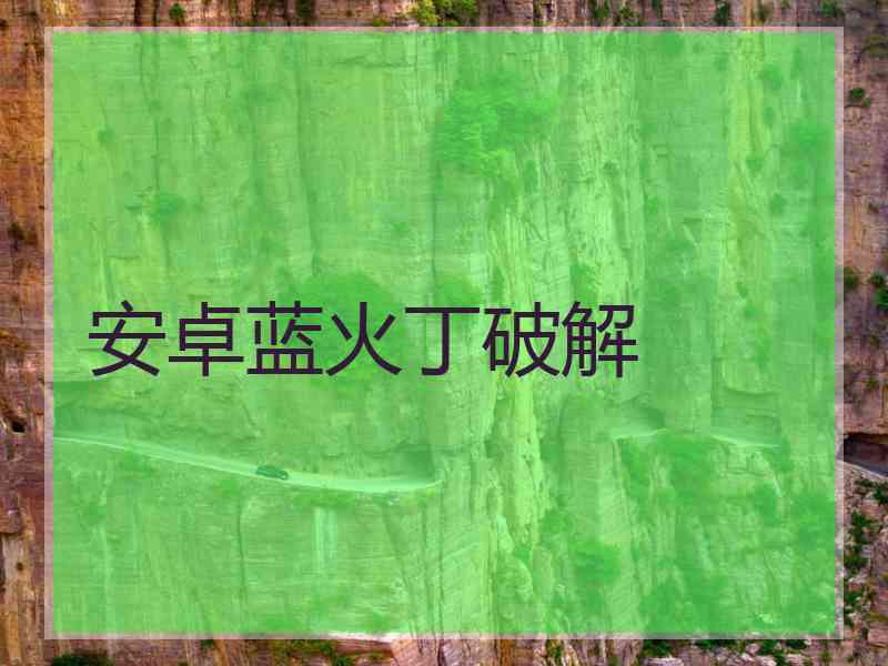 安卓蓝火丁破解