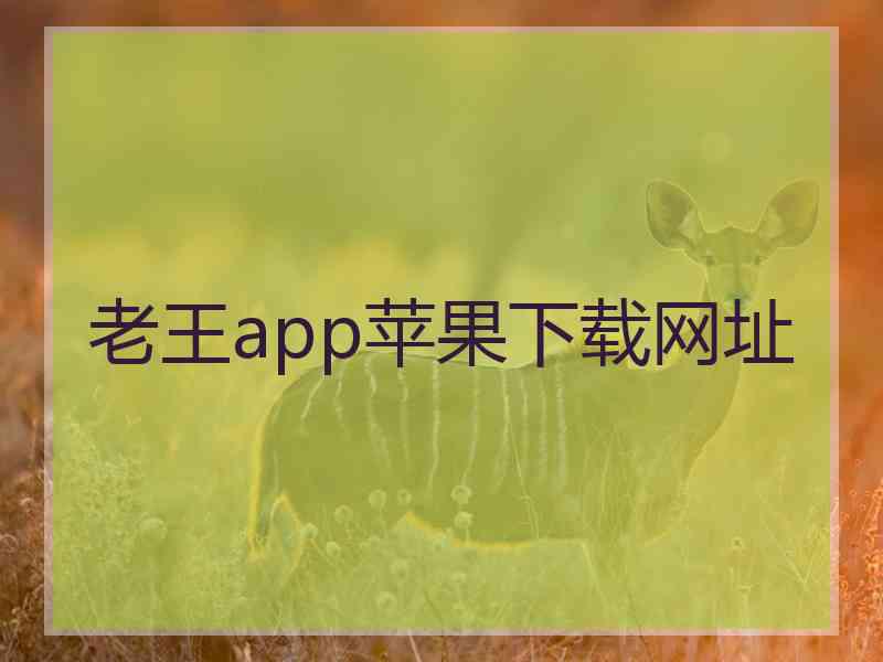 老王app苹果下载网址