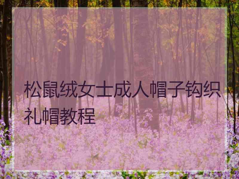 松鼠绒女士成人帽子钩织礼帽教程
