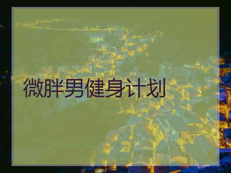 微胖男健身计划
