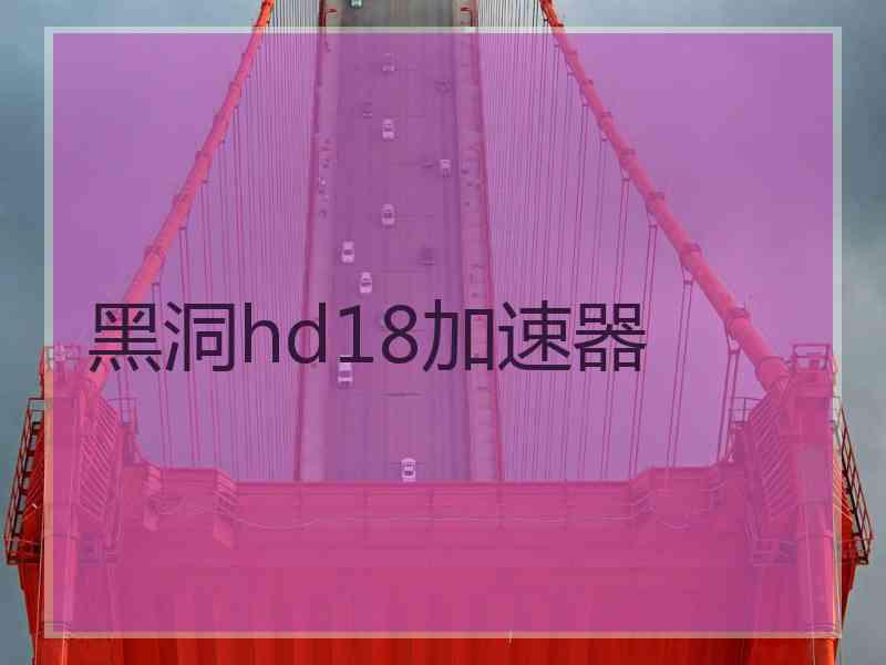 黑洞hd18加速器