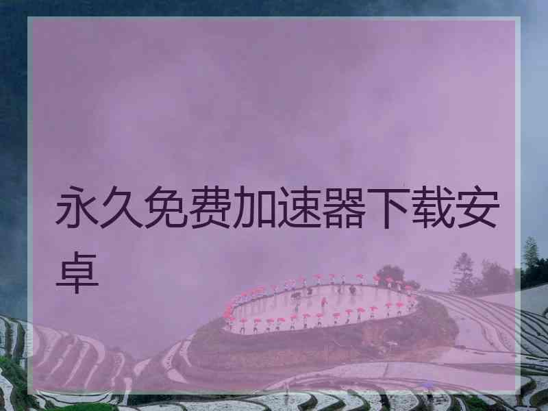 永久免费加速器下载安卓
