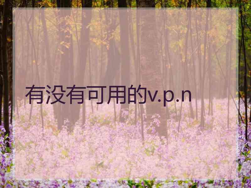 有没有可用的v.p.n