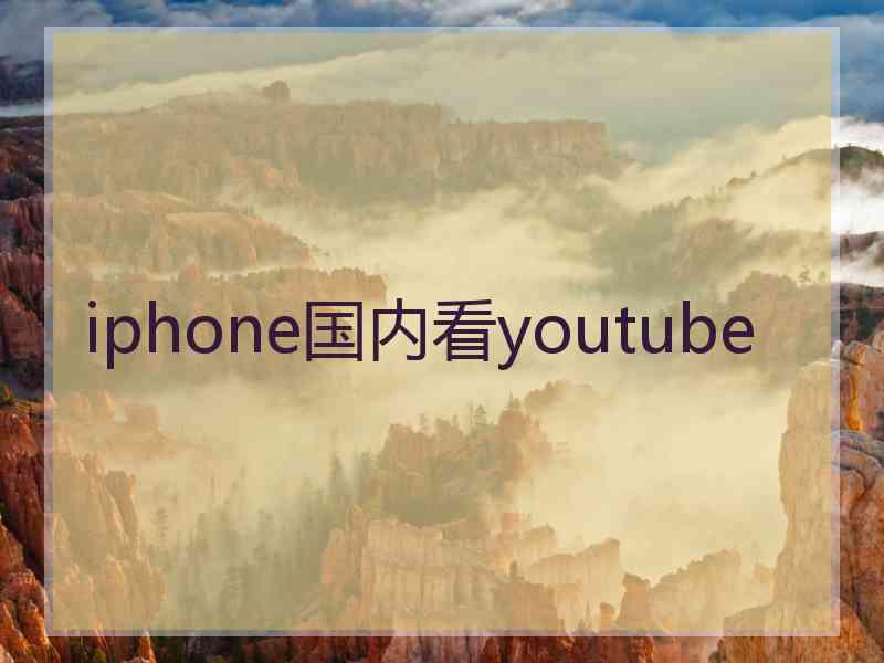 iphone国内看youtube