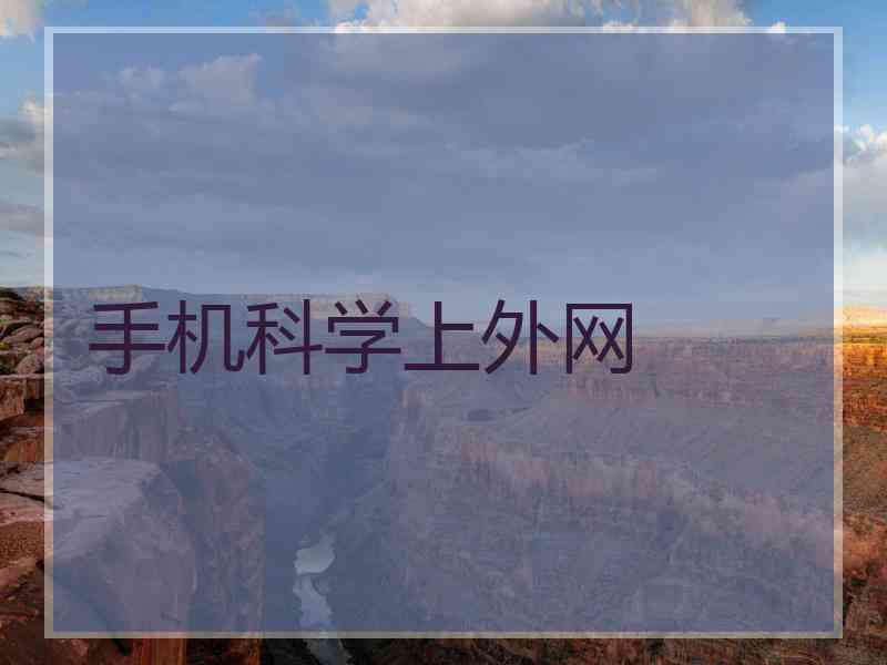 手机科学上外网