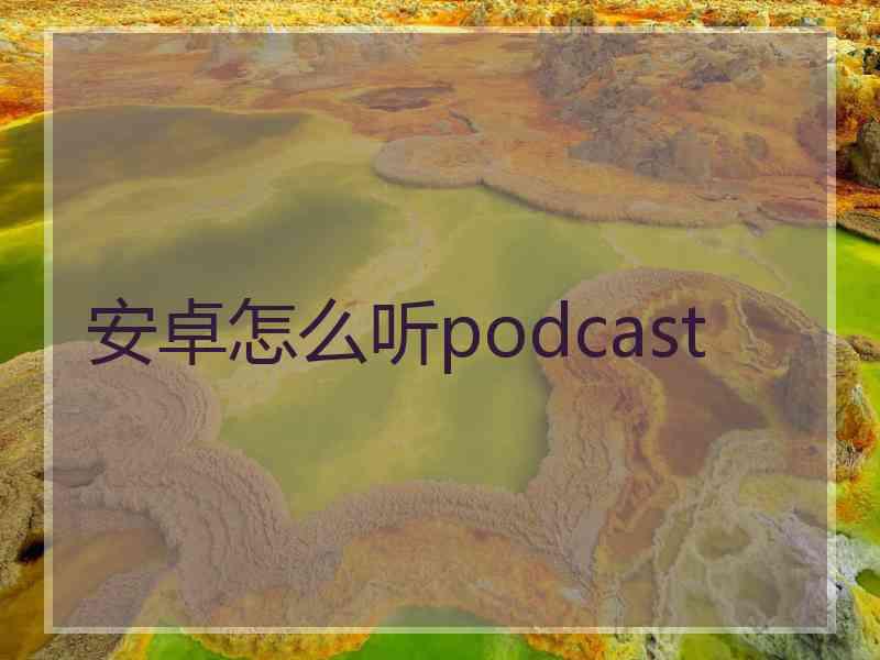 安卓怎么听podcast