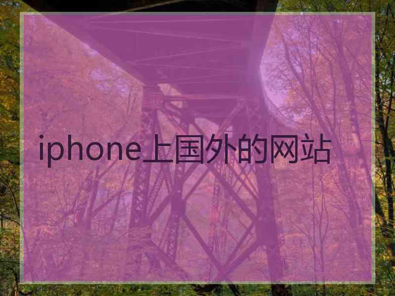 iphone上国外的网站