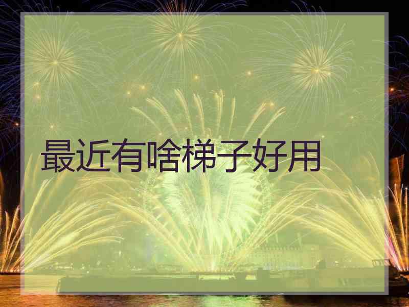 最近有啥梯子好用