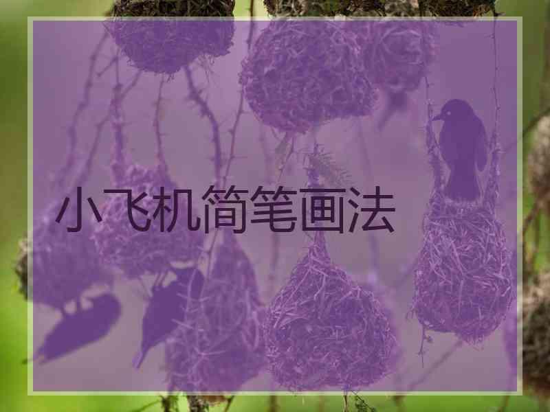 小飞机简笔画法