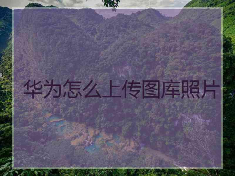 华为怎么上传图库照片